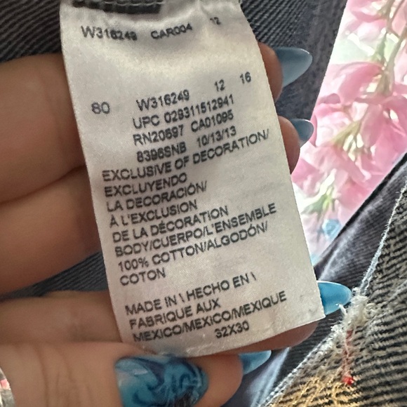 Dickies Denim Overalls with Red Accents - Picture 4 of 7